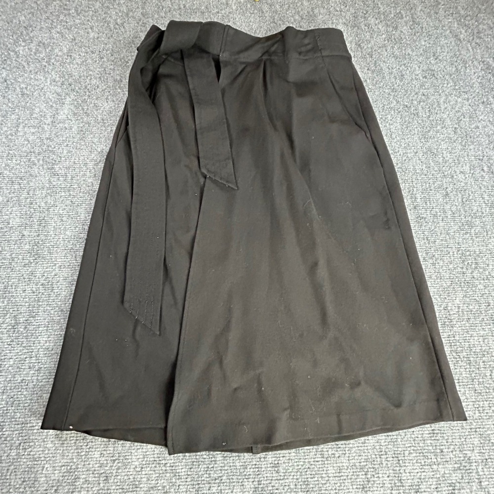 Joie Black Faux Wrap Skirt with Tie Waist and Pockets Size 2